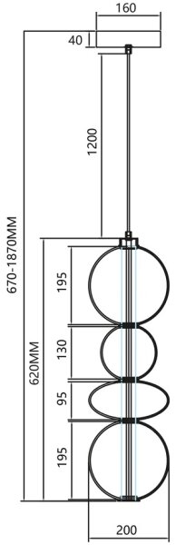 Lampadario LED a sospensione con filo DAPHNE LED/36W/230V oro