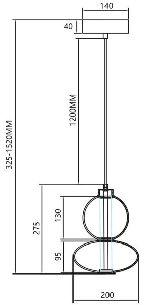 Lampadario LED a sospensione con filo DAPHNE LED/12W/230V oro