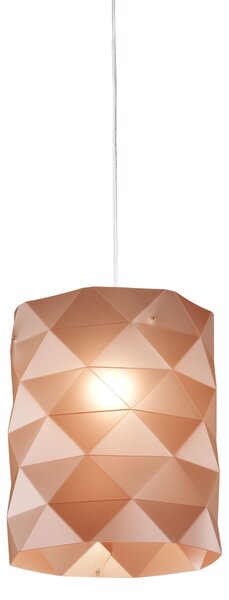 Sospensione Moderna Prisma Polilux ® Rame E Metallo Cromo 1 Luce E27 D27Cm