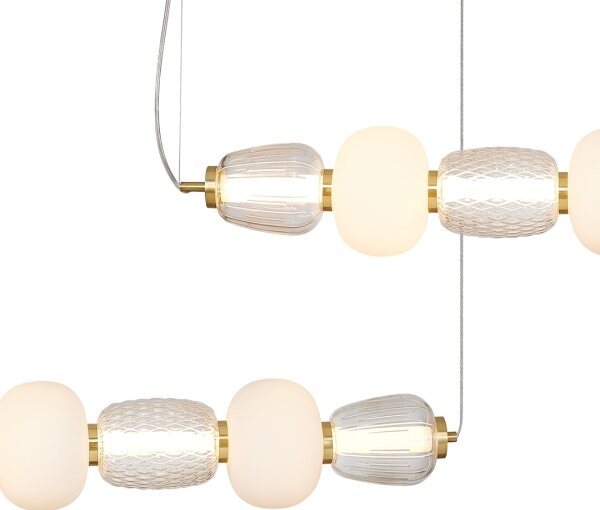 Lampadario LED a sospensione con filo CARO LED/42W/230V oro