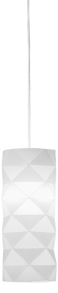 Sospensione Moderna Prisma Polilux ® Bianco E Metallo Cromo 1 Luce E27