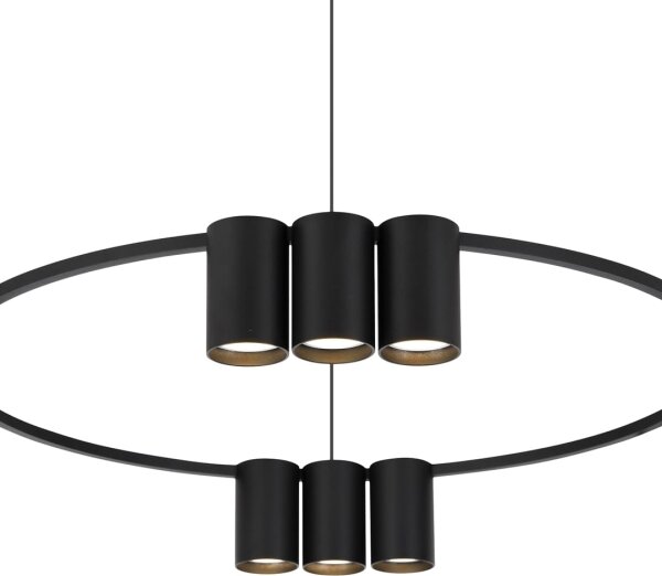Lampadario a sospensione con filo GENESIS 10xGU10/8W/230V nero