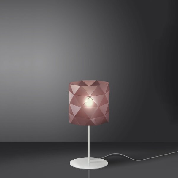 Lampada Da Scrivania Moderna Prisma Polilux ® Pink Metal E Metallo 1 Luce E27