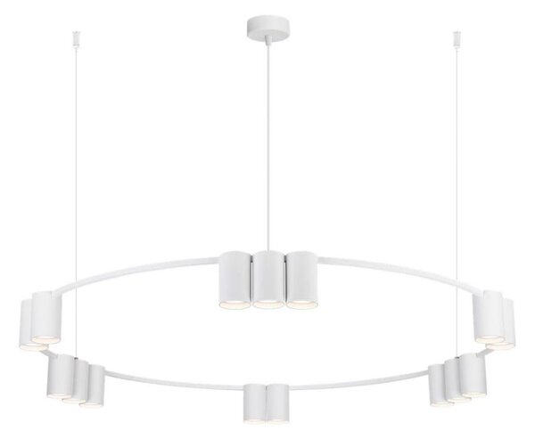 Lampadario a sospensione con filo GENESIS 15xGU10/8W/230V bianco