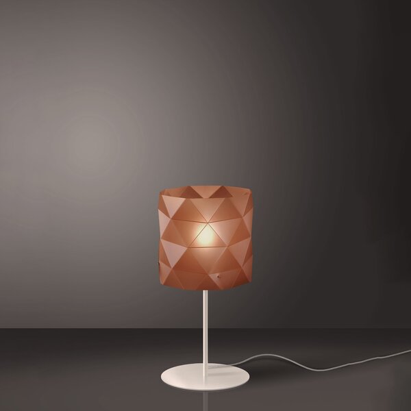 Lampada Da Scrivania-Ufficio Moderna Prisma Polilux ® Rame E Metallo 1 Luce E27