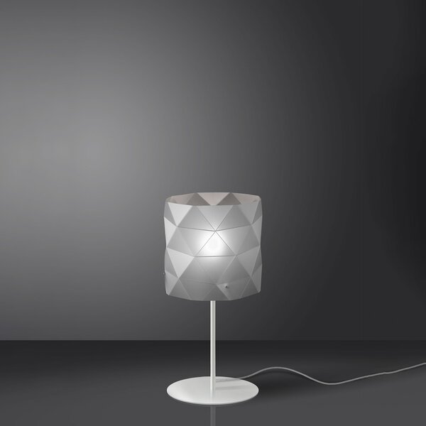 Lampada Da Scrivania Moderna Prisma Polilux ® Argento E Metallo 1 Luce E27