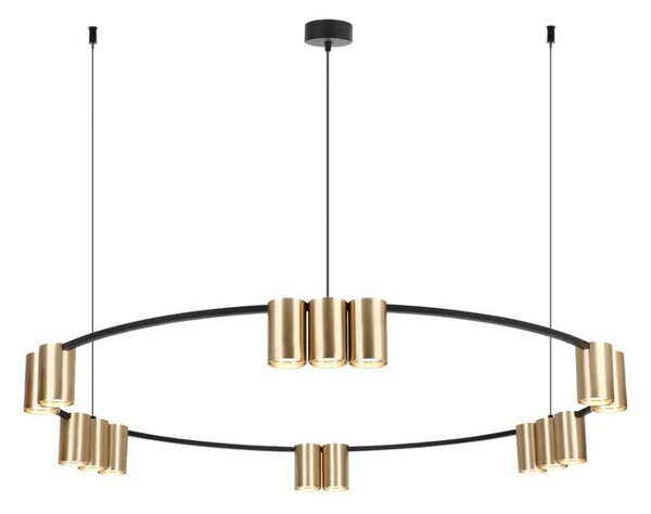 Lampadario a sospensione con filo GENESIS 15xGU10/8W/230V oro