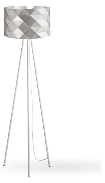 Piantana Moderna 3 Piediprisma Polilux ® Argento E Metallo 1 Luce E27