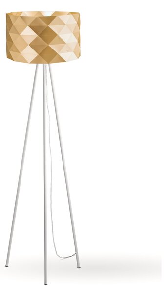 Piantana Moderna 3 Piediprisma Polilux ® New Gold E Metallo 1 Luce E27