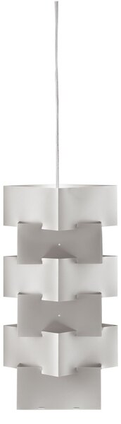 Sospensione Moderna Building Polilux ® Argento E Metallo Cromo 1 Luce E27