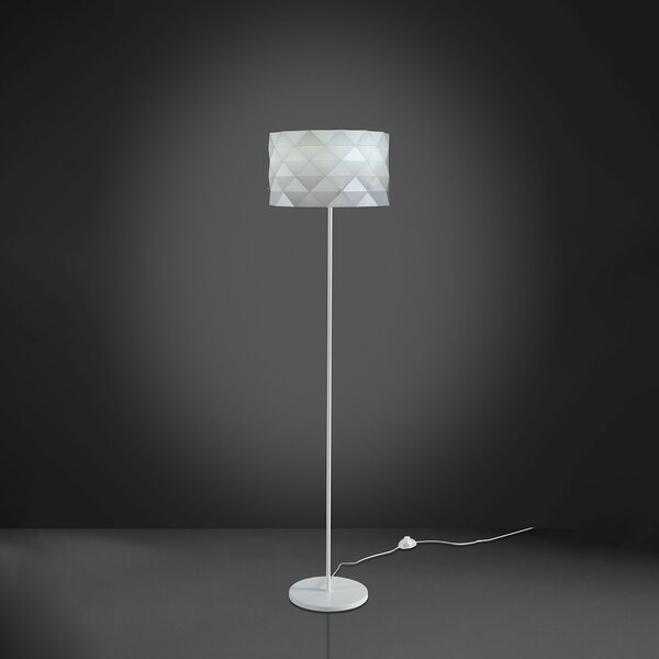 Piantana Moderna Prisma Polilux ® Bianco E Metallo 1 Luce E27