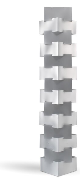 Piantana Moderna Building Polilux ® Argento E Metallo Bianco 3 Luci E27