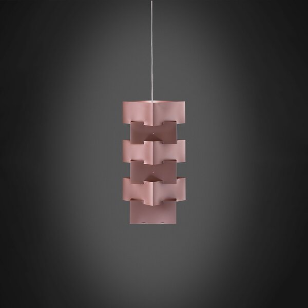 Sospensione Moderna Building Polilux ® Pink Metal E Metallo Cromo 1 Luce E27
