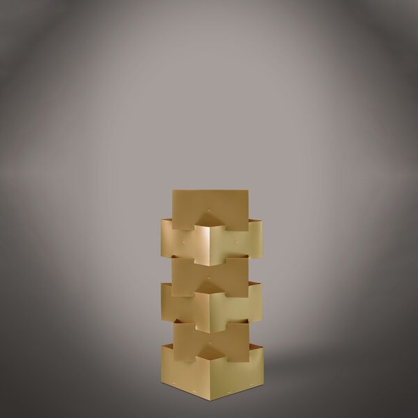 Lampada Da Scrivania-Ufficio Moderna Building Polilux ® New Gold 1 Luce E27