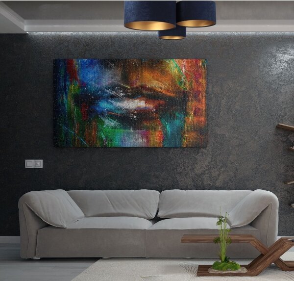 Plafoniera SPACE 3xE27/60W/230V blu/oro