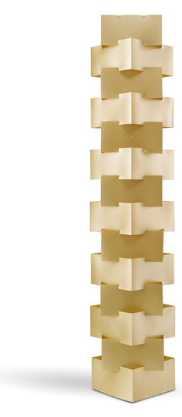 Piantana Moderna Building Polilux ® New Gold E Metallo Bianco 3 Luci E27