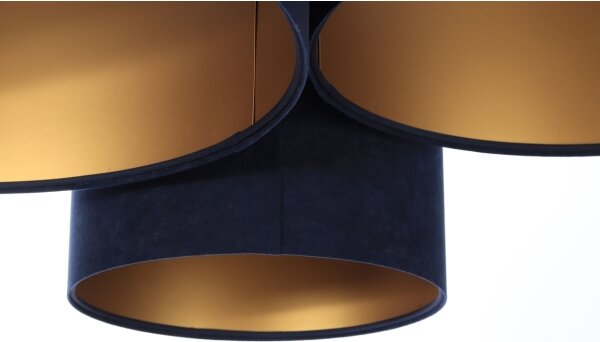 Plafoniera SPACE 3xE27/60W/230V blu/oro