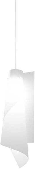 Sospensione Moderna Vela Polilux ® Bianco E Metallo Cromo 1 Luce E27