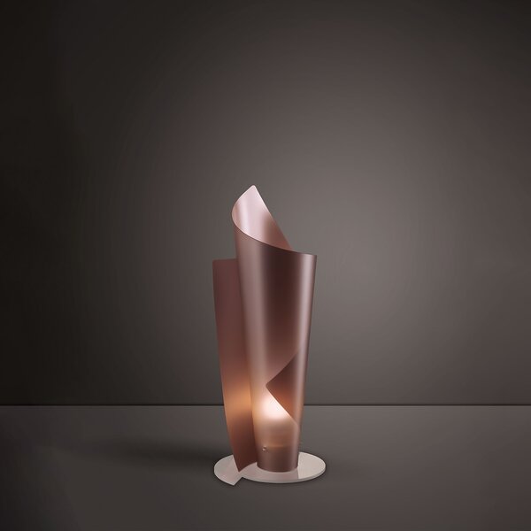 Lampada Da Scrivania-Ufficio Moderna Vela Polilux ® Rame E Metallo 1 Luce E27