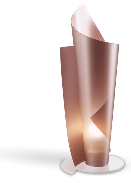 Lampada Da Scrivania-Ufficio Moderna Vela Polilux ® Rame E Metallo 1 Luce E27