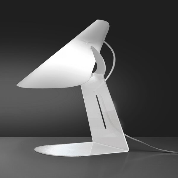 Lampada Da Scrivania Moderna Calle Polilux ® Satinato E Metallo 1 Luce E14