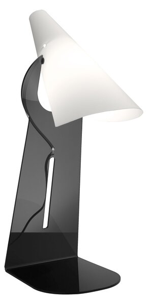 Lampada Da Scrivania Moderna Calle Polilux ® Fumè Materie Plastiche 1 Luce E14