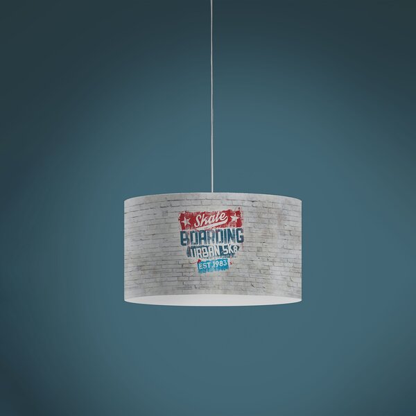 Lampadario Moderno Decolight Polilux ® Grafica Urban 1 Luce E27