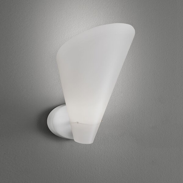 Applique Moderna Calle Polilux ® Bianco E Metallo 1 Luce E14