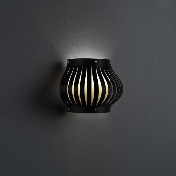 Applique Moderna Helios Polilux ® Nero 1 Luce E27 H25Cm