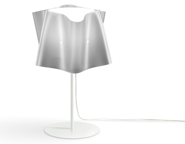 Lampada Da Scrivania Moderna Folio Polilux ® Argento E Metallo 1 Luce E27