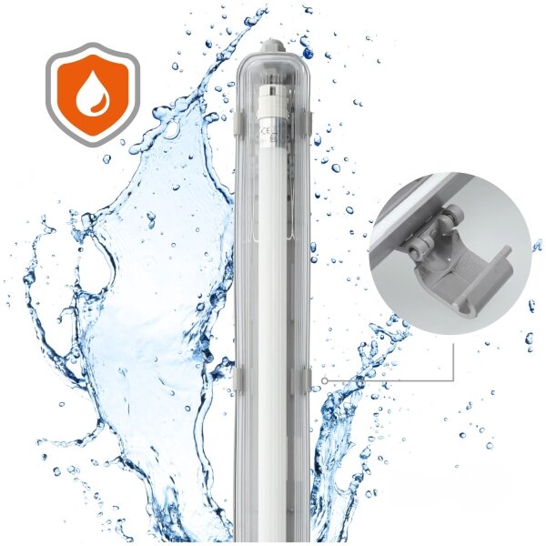 Brilagi -Lampada fluorescente tecnica LED OPTIMA T8 1xG13/18W/230V 4000K IP65 128 cm