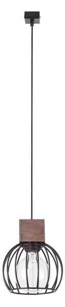 Lampadario su filo MILAN 1xE27/60W/230V legno