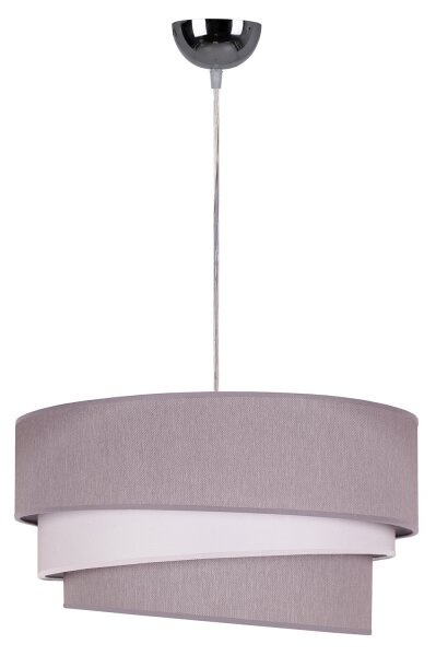 Duolla - Lampadario a sospensione con filo TRIO 1xE27/40W/230V diametro 45 cm grigio/bianco