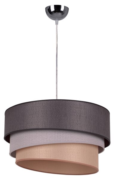 Duolla - Lampadario a sospensione con filo TRIO 1xE27/40W/230V diametro 45 cm antracite/grigio/marrone