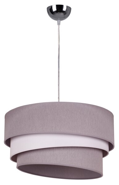 Duolla - Lampadario a sospensione con filo TRIO 1xE27/40W/230V diametro 45 cm grigio/bianco