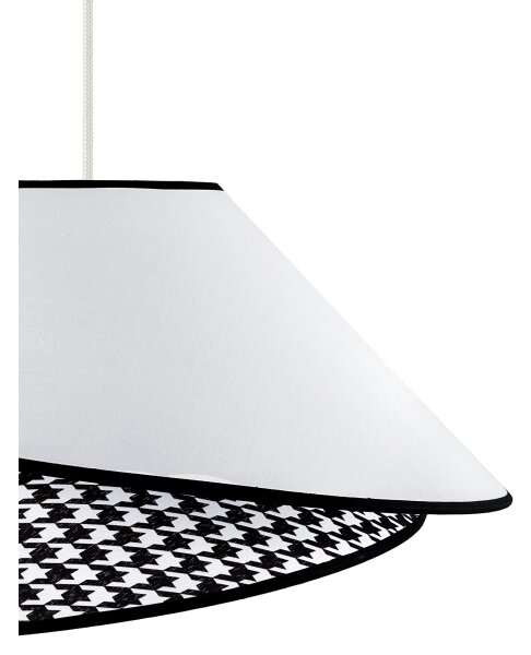 Duolla - Lampadario a sospensione con filo COCO 1xE27/40W/230V diametro 50 cm bianco/nero
