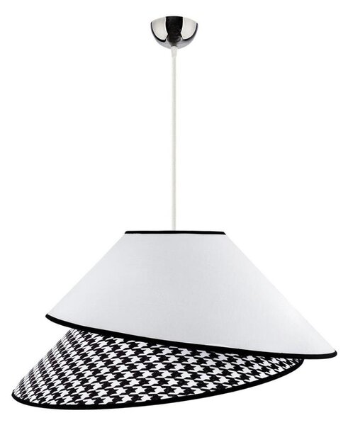 Duolla - Lampadario a sospensione con filo COCO 1xE27/40W/230V diametro 50 cm bianco/nero