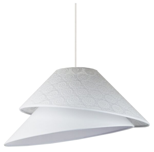 Duolla - Lampadario a sospensione con filo COCO 1xE27/40W/230V diametro 50 cm bianco