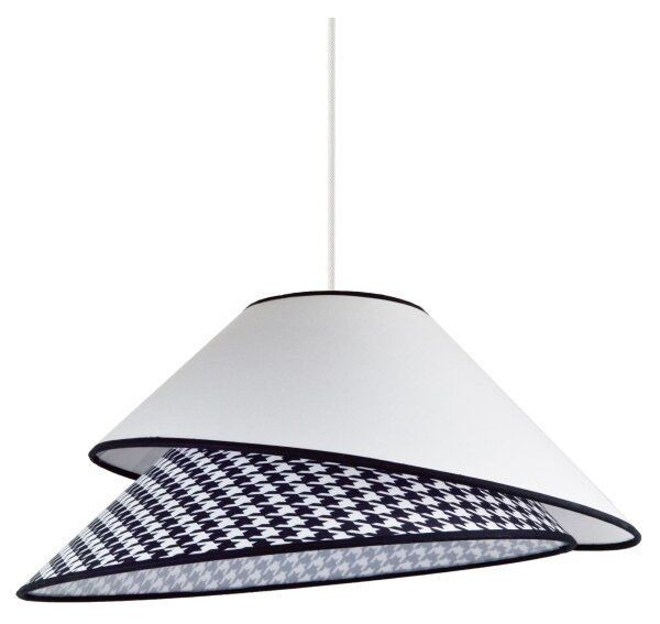 Duolla - Lampadario a sospensione con filo COCO 1xE27/40W/230V diametro 50 cm bianco/nero