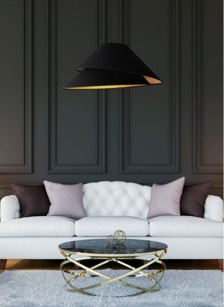 Duolla - Lampadario a sospensione con filo COCO 1xE27/40W/230V diametro 50 cm nero