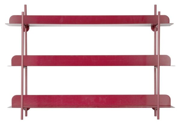 Mensola burgundy in metallo con ripiani multipli 60 cm Riqueza Tres – PT LIVING