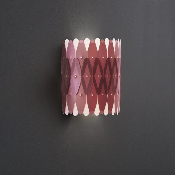 Applique Moderna Amanda Polilux ® Pink Metal 1 Luce E27