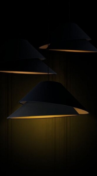 Duolla - Lampadario a sospensione con filo COCO 1xE27/40W/230V diametro 50 cm nero
