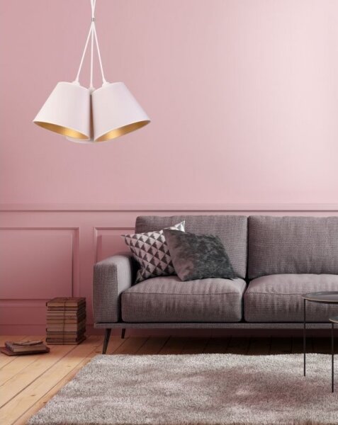Duolla - Lampadario a sospensione con filo TWIGGY 3xE27/40W/230V diametro 60 cm bianco