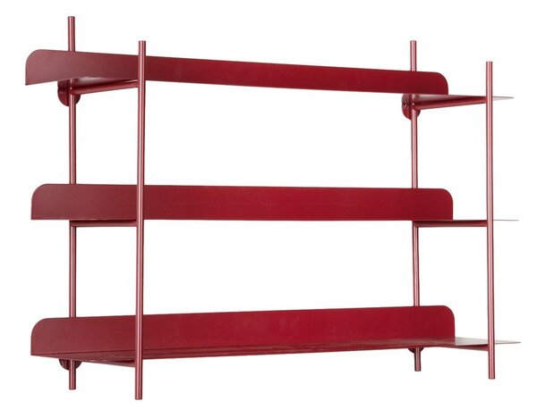 Mensola burgundy in metallo con ripiani multipli 60 cm Riqueza Tres – PT LIVING