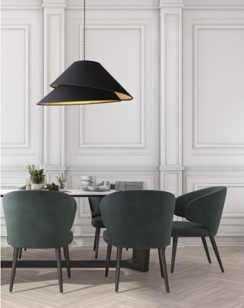 Duolla - Lampadario a sospensione con filo COCO 1xE27/40W/230V diametro 50 cm nero
