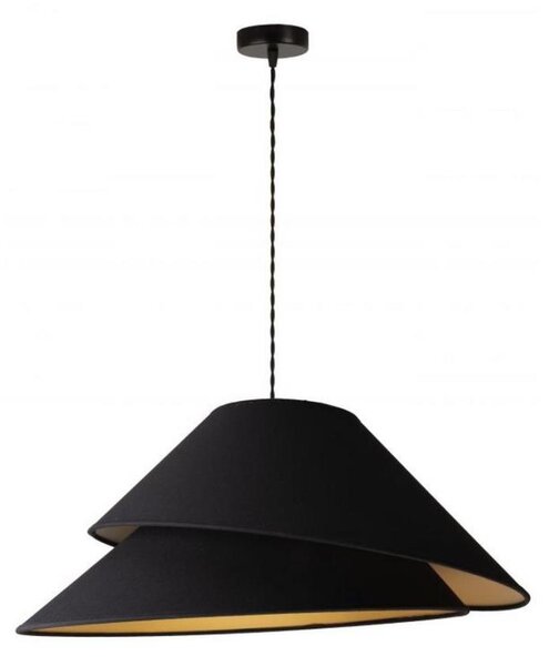 Duolla - Lampadario a sospensione con filo COCO 1xE27/40W/230V diametro 50 cm nero