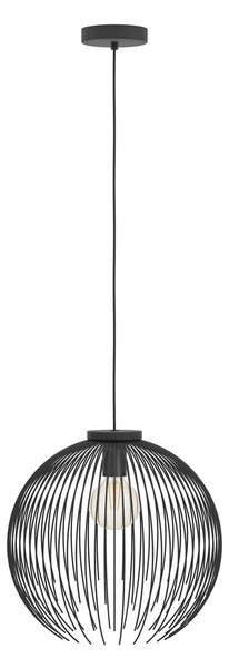 Sospensione Industrial-Nordico Acciaio Nero 1 Luce E27 D.40Cm