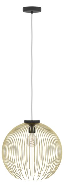 Sospensione Industrial-Nordico Acciaio Nero E Oro 1 Luce E27 D.40Cm