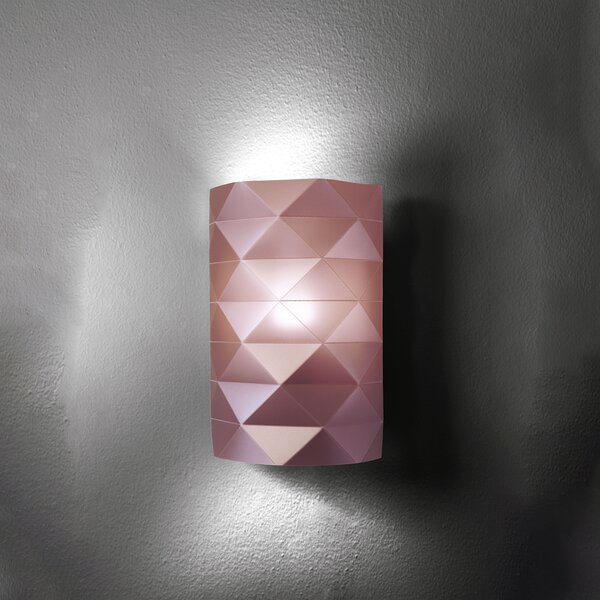Applique Moderna Prisma Polilux ® Pink Metal 1 Luce E27